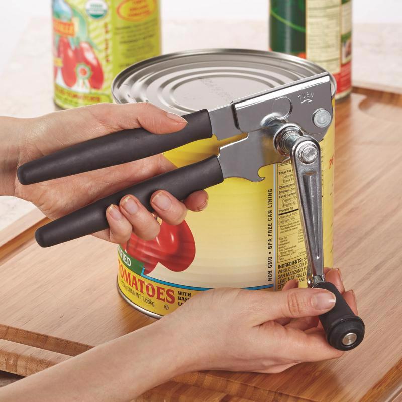 Swing-A-Way Black Stainless Steel Manual Can Opener