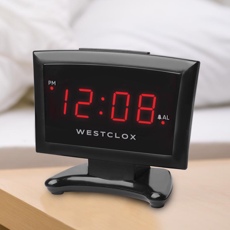 Westclox 2.25 in. Black Alarm Clock Digital