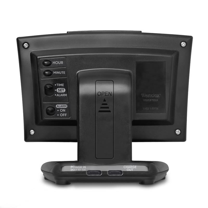 Westclox 2.25 in. Black Alarm Clock Digital