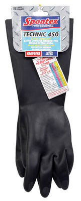 Spontex Technic 450 Latex/Neoprene Cleaning Gloves L Black