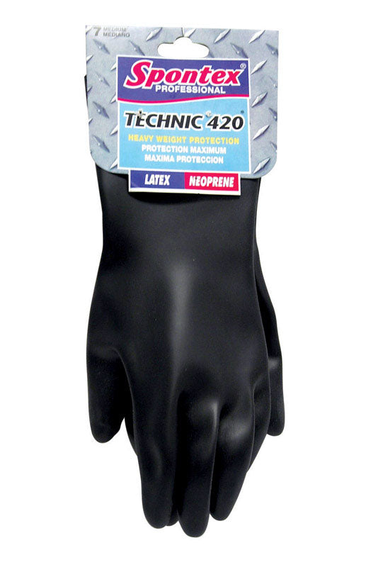 Spontex Technic 420 Latex/Neoprene Cleaning Gloves M Black