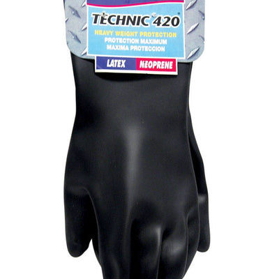 Spontex Technic 420 Latex/Neoprene Cleaning Gloves M Black