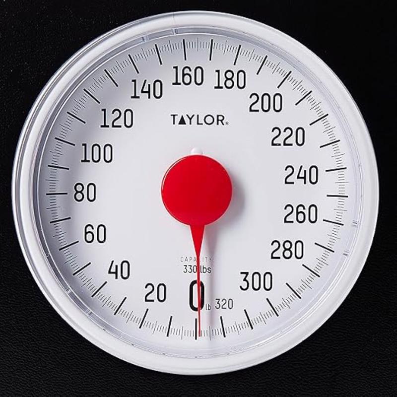 Taylor 330 lb Analog Bathroom Scale Black