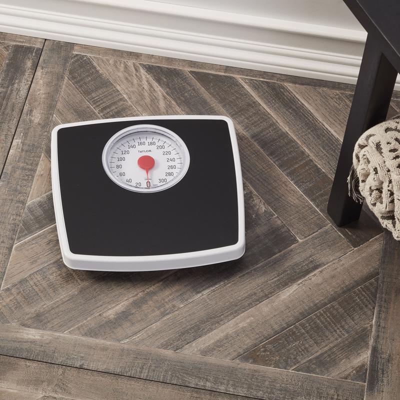 Taylor 330 lb Analog Bathroom Scale Black