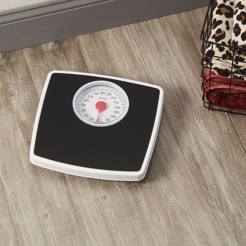 Taylor 330 lb Analog Bathroom Scale Black