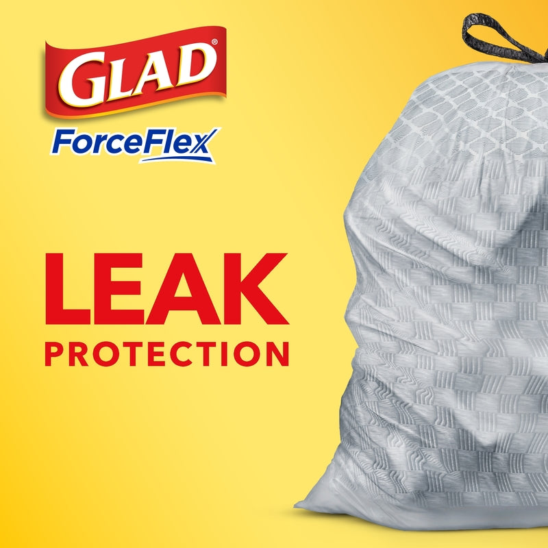Glad ForceFlex 13 gal Fresh Tall Kitchen Bags Drawstring 40 pk