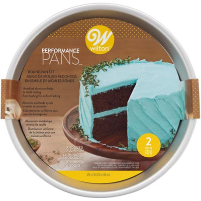 Wilton 9 in. W X 9.9 in. L Aluminum Round Cake Pan Silver 2 pc