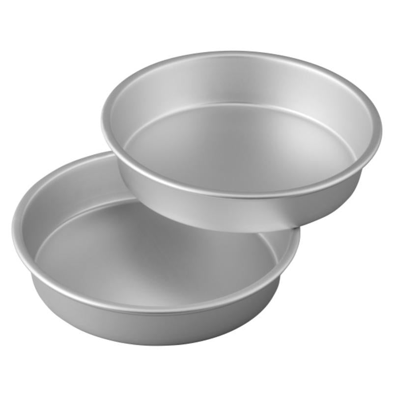 Wilton 9 in. W X 9.9 in. L Aluminum Round Cake Pan Silver 2 pc