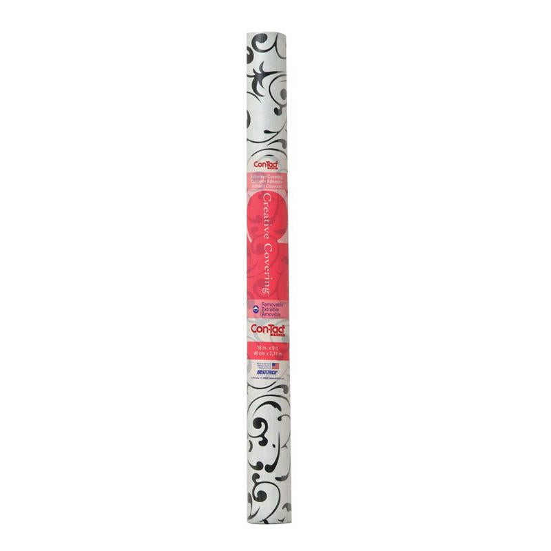 Con-Tact Creative Covering 9 ft. L X 18 in. W Virtu Floral Shelf Liner