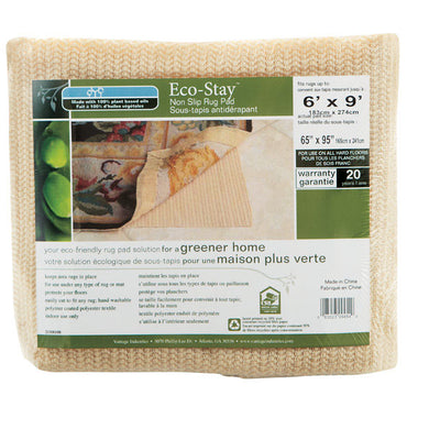 Con-Tact Eco Stay 6 ft. W X 9 ft. L Reversible Polyester Indoor Rug Pad