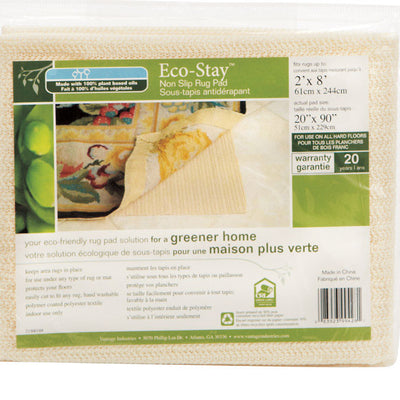 Con-Tact Eco Stay 2 ft. W X 8 ft. L Reversible Polyester Indoor Rug Pad