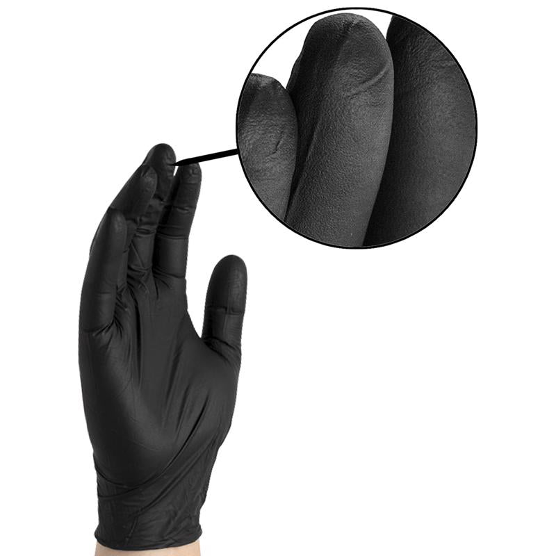 Gloveworks Nitrile Disposable Gloves XX-Large Black Powder Free 100 pk