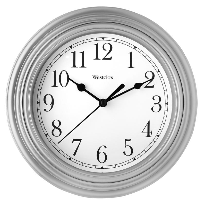 Westclox 8.5 in. L X 8.5 in. W Indoor Classic Analog Wall Clock Glass/Plastic Silver