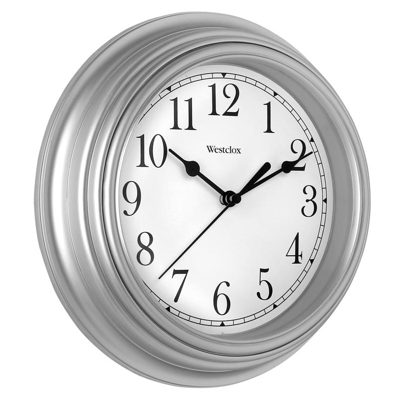 Westclox 8.5 in. L X 8.5 in. W Indoor Classic Analog Wall Clock Glass/Plastic Silver