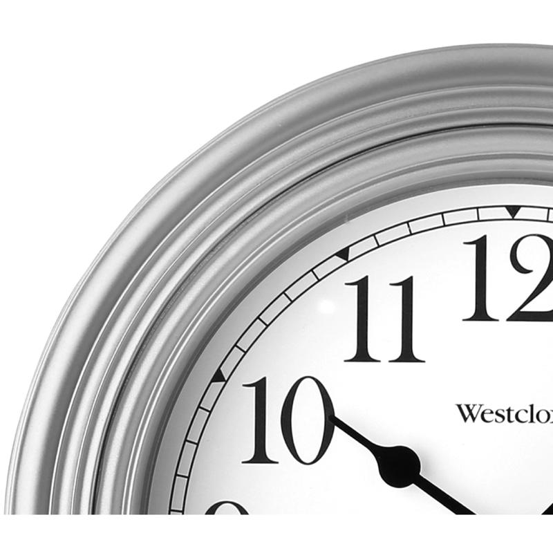 Westclox 8.5 in. L X 8.5 in. W Indoor Classic Analog Wall Clock Glass/Plastic Silver