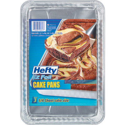 Hefty EZ Foil 8-1/4 in. W X 12-1/4 in. L Cake Pan 3 pc