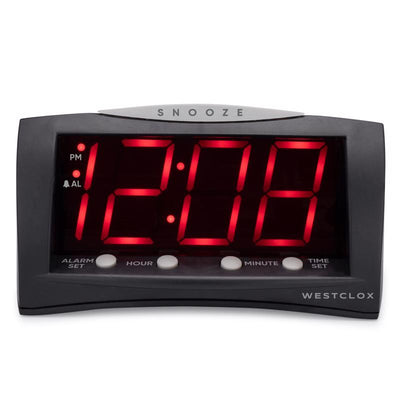 Westclox 3 in. Black Alarm Clock Digital