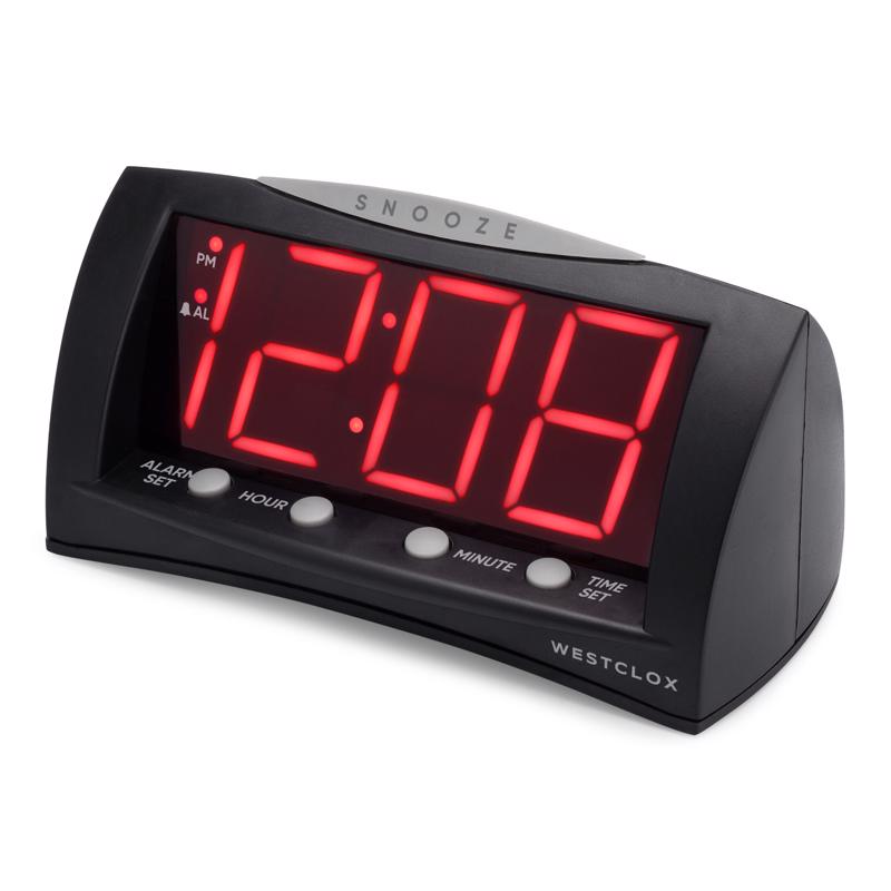 Westclox 3 in. Black Alarm Clock Digital