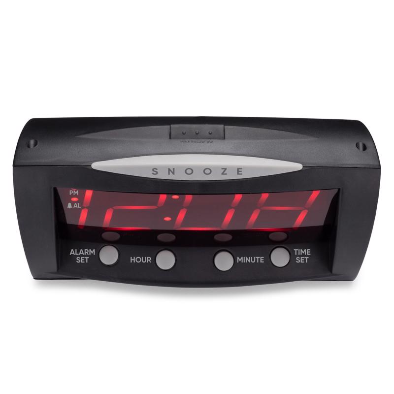 Westclox 3 in. Black Alarm Clock Digital