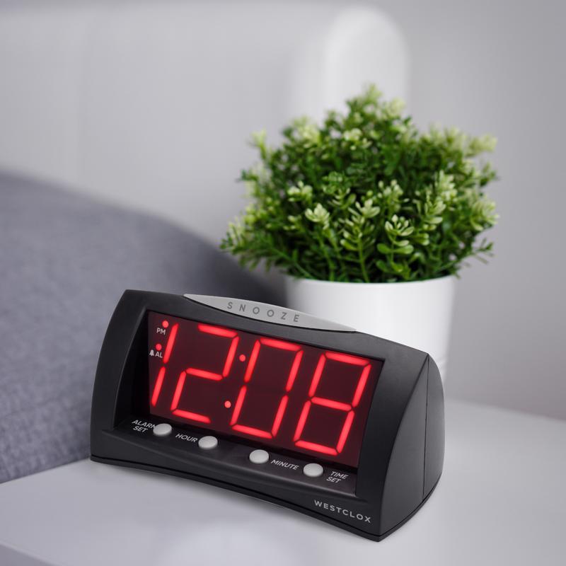 Westclox 3 in. Black Alarm Clock Digital