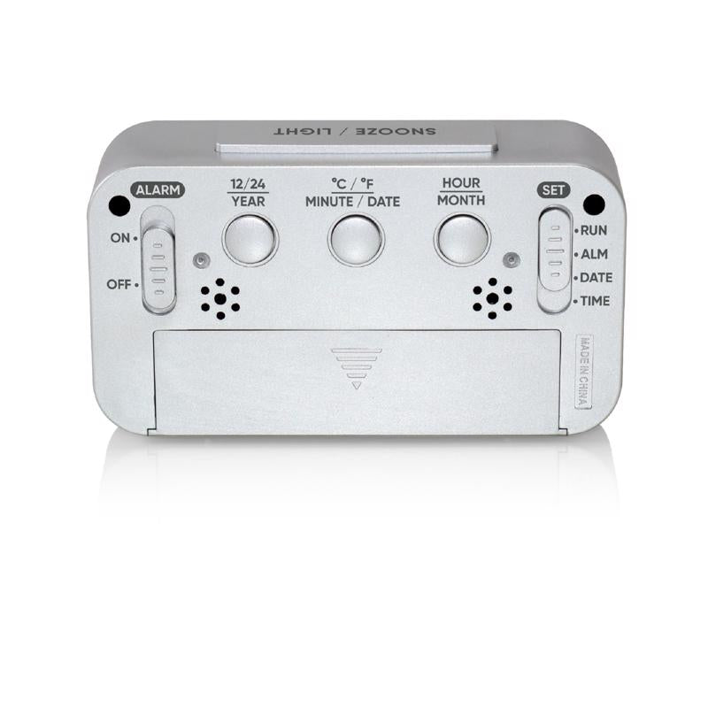 Westclox 5.3 in. Silver Alarm Clock Digital