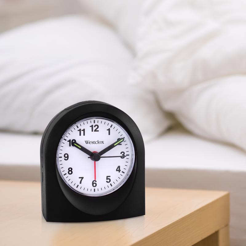 Westclox 3 in. Black Alarm Clock Analog