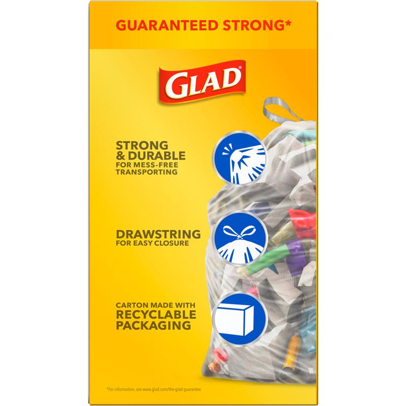 Glad 13 gal No Scent Tall Kitchen Bags Drawstring 45 pk