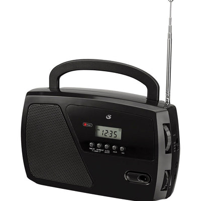 GPX Black AM/FM Clock Radio Digital Plug-In