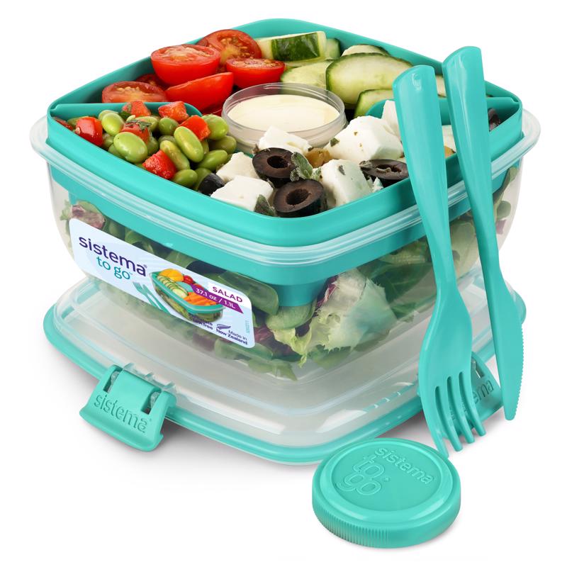 Sistema To Go 37.1 oz Assorted Salad Container