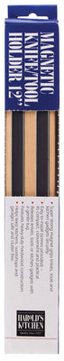 Harold Import Black Wood Magnetic Knife/Tool Holder