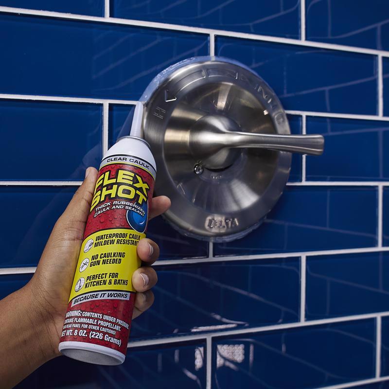 Flex Seal Family of Products Flex Shot Clear Rubber All Purpose Waterproof Sealant 8 oz