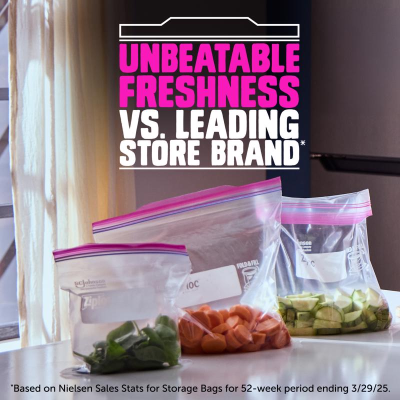 Ziploc 1 qt Clear Food Storage Bag 48 pk