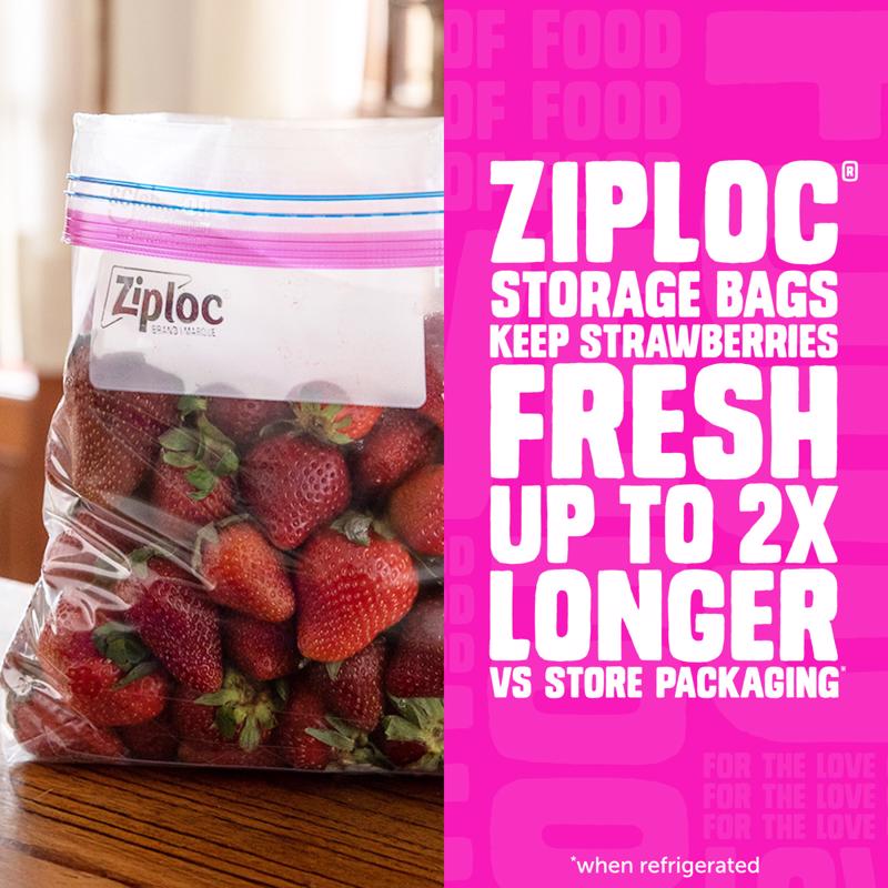 Ziploc 1 qt Clear Food Storage Bag 48 pk