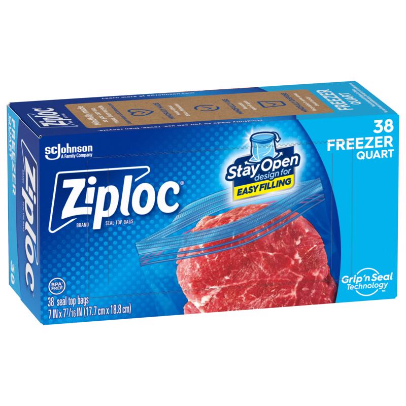 Ziploc 1 qt Clear Freezer Bag 38 pk