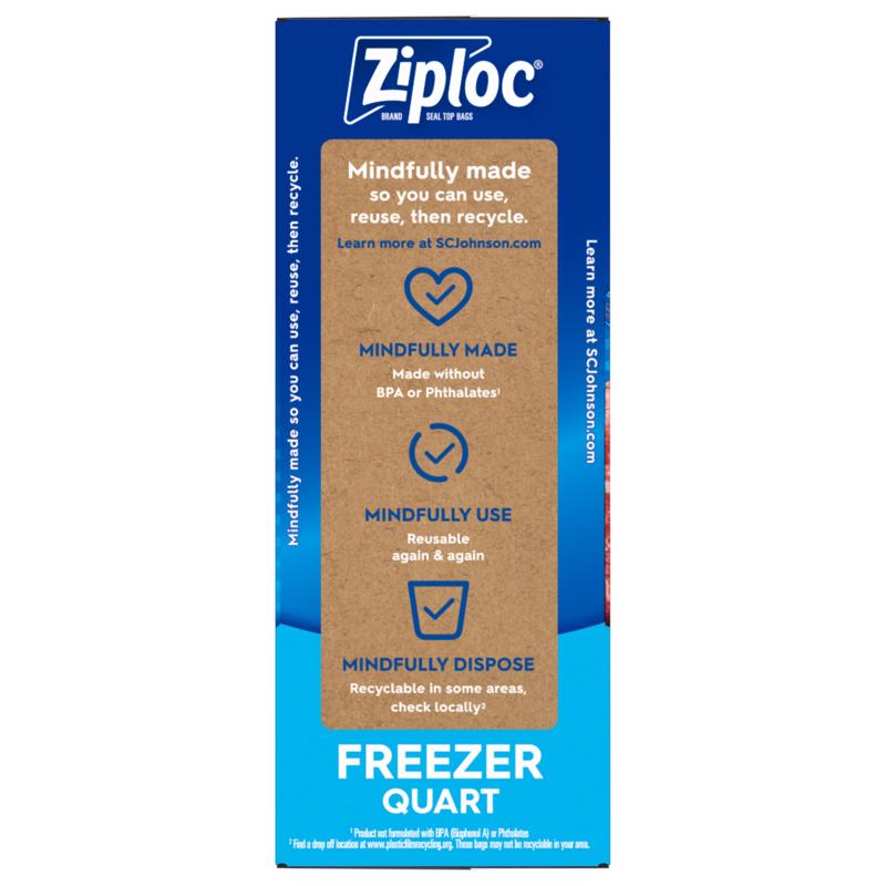 Ziploc 1 qt Clear Freezer Bag 38 pk