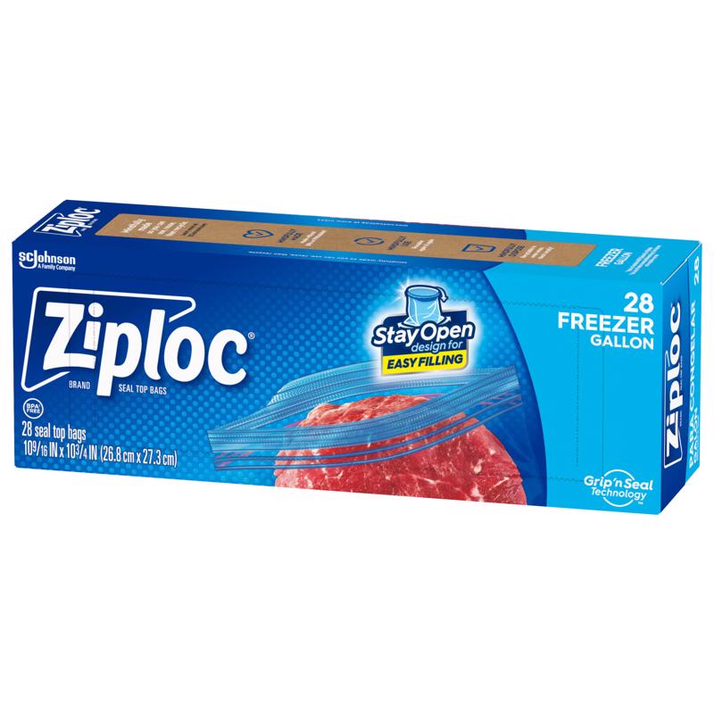 Ziploc 1 gal Clear Freezer Bag 28 pk