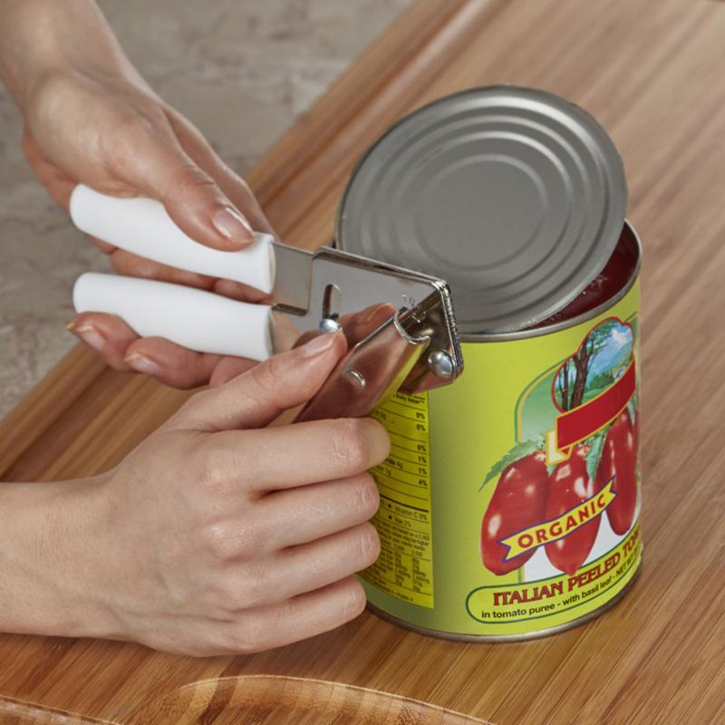 Swing-A-Way White Steel Manual Compact Can Opener