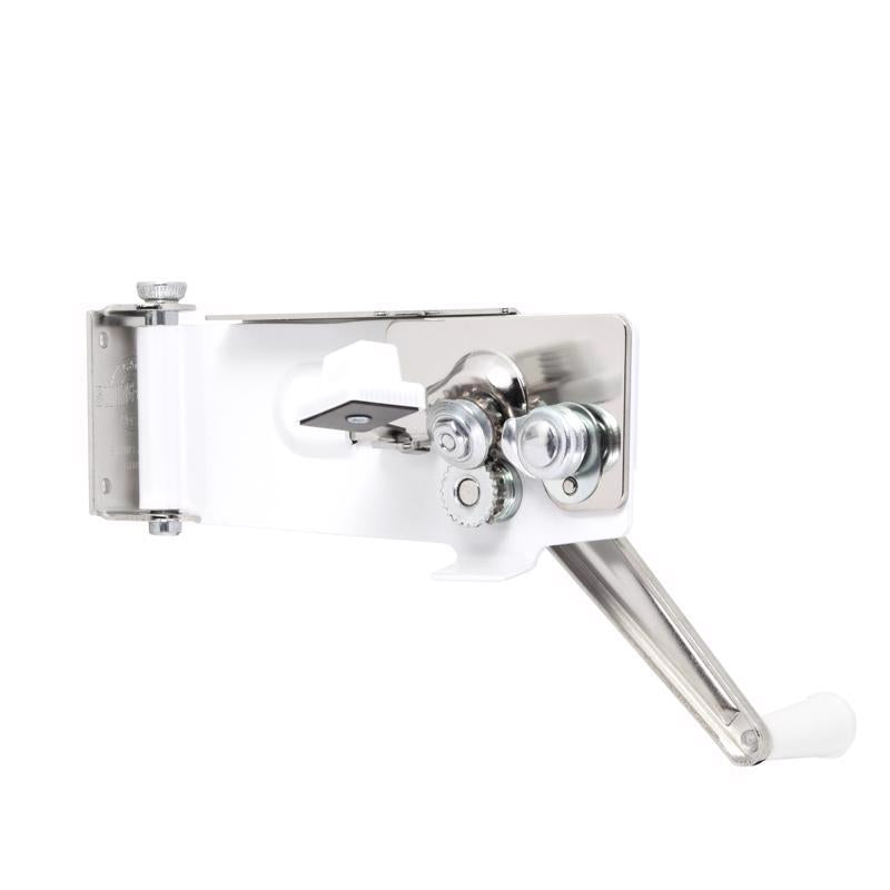 Swing-A-Way White Steel Manual Wall Mount Can Opener