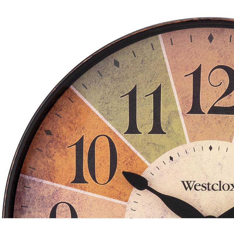 Westclox 12 in. L X 12 in. W Indoor Casual Analog Wall Clock Glass/Plastic Multicolored