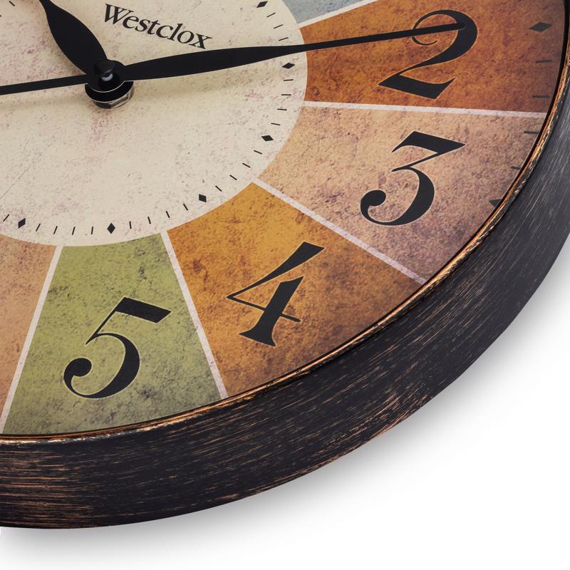 Westclox 12 in. L X 12 in. W Indoor Casual Analog Wall Clock Glass/Plastic Multicolored