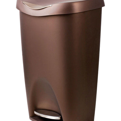 Umbra Brim 13 gal Bronze Plastic Step On Trash Can