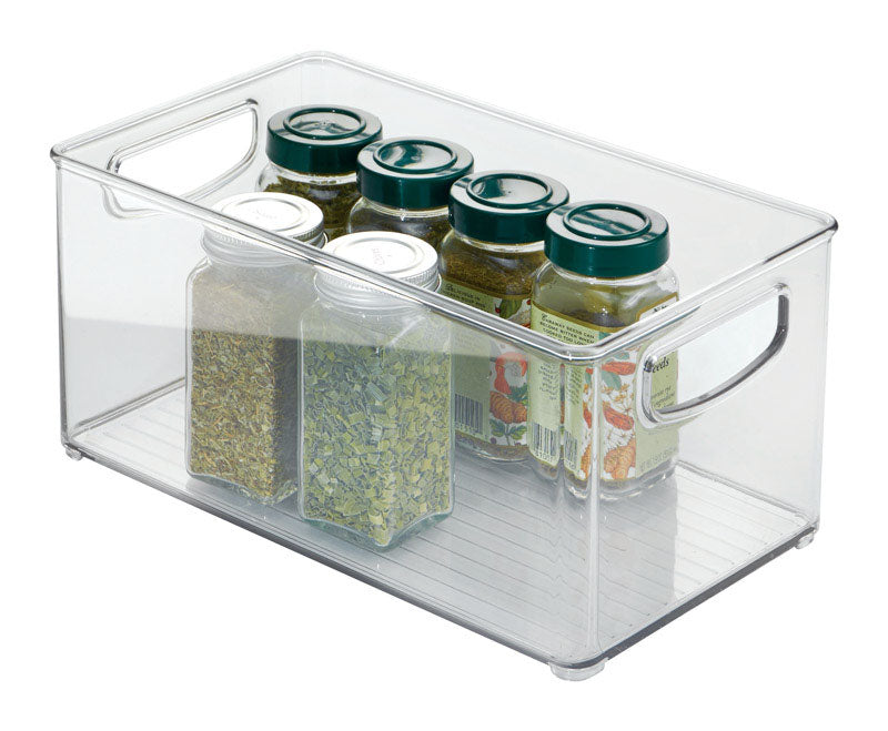 iDesign Clear Storage Bin 5 in. H X 6 in. W X 10 in. D Stackable