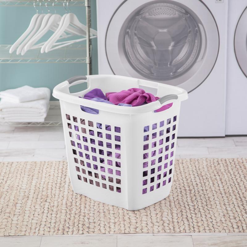 Sterilite White Plastic Laundry Basket