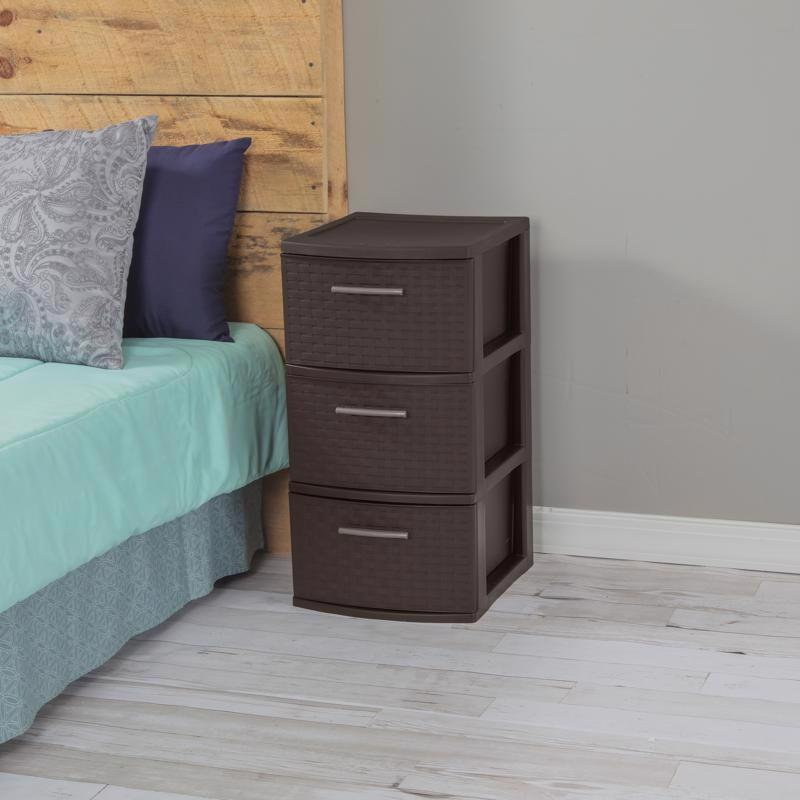 Sterilite 5.5 cu ft Brown Storage Unit 24 in. H X 12.625 in. W X 15 in. D Stackable