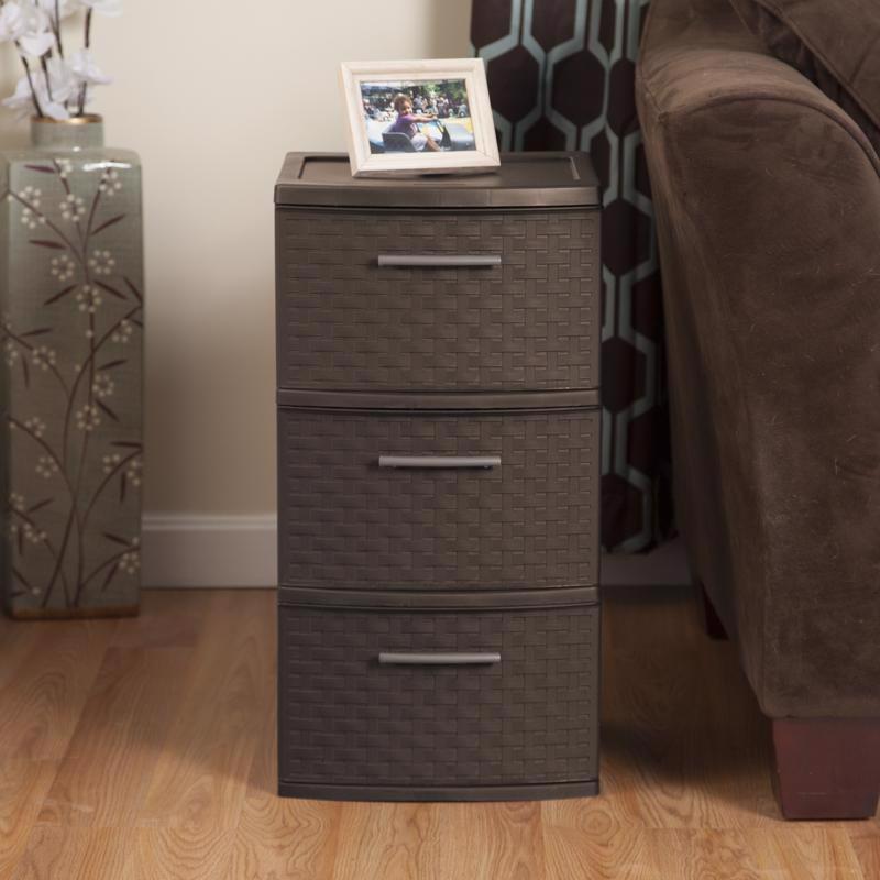Sterilite 5.5 cu ft Brown Storage Unit 24 in. H X 12.625 in. W X 15 in. D Stackable