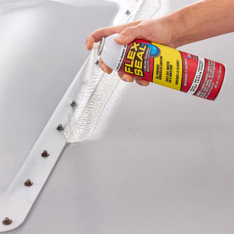 Flex Seal Family of Products Flex Seal White Rubber Spray Sealant 14 oz