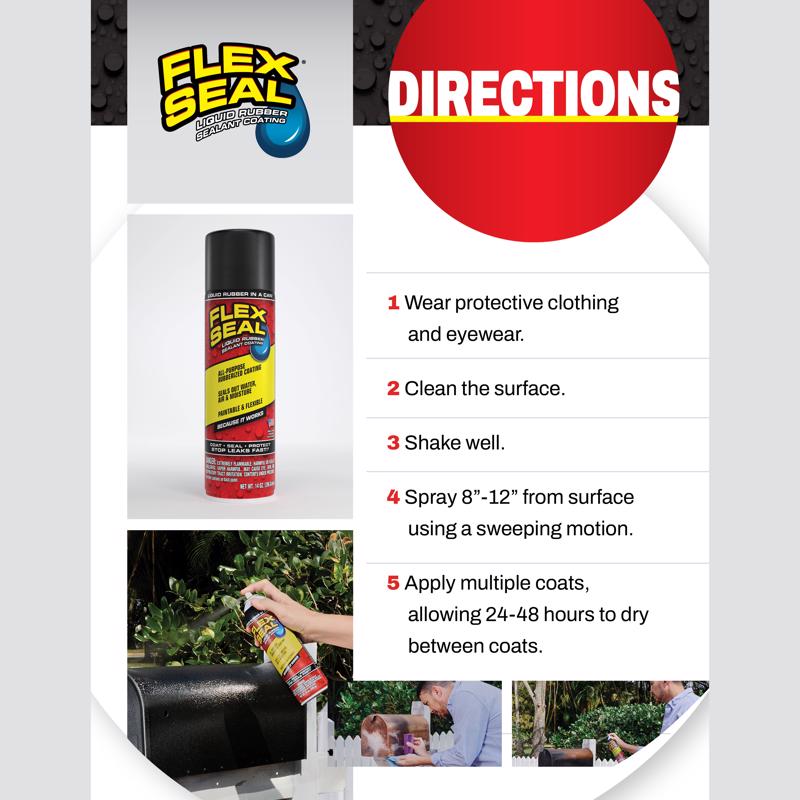 Flex Seal Family of Products Flex Seal Red Rubber Spray Sealant 14 oz