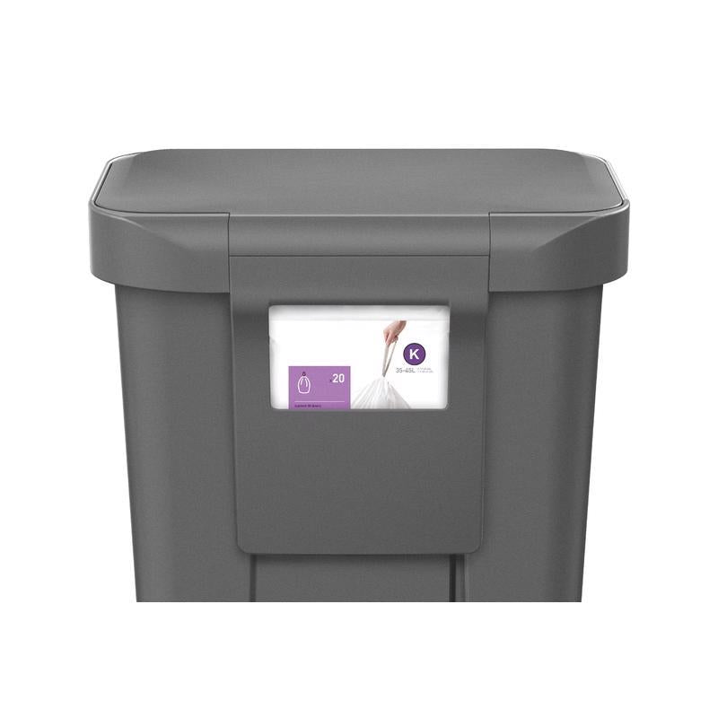 Simplehuman 45 L Gray Plastic Step Pedal Wastebasket
