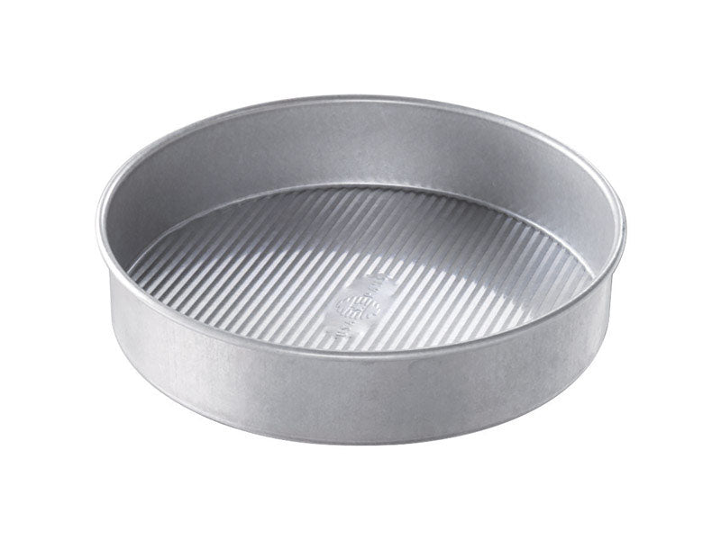 USA Pan 9 in. W X 9 in. L Round Cake Pan Silver