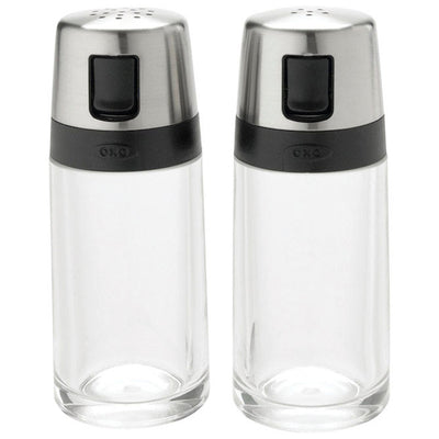 OXO Good Grips Silver/Clear Plastic Salt and Pepper Shaker Set 3 oz